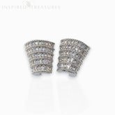 Meryl Streep Crystal Ribbed - Earrings